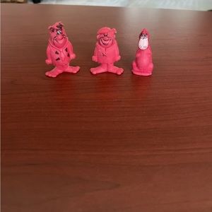 Vintage 1987 Flintstones Rubber Figures Fred Barney Dino